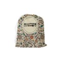 Seamless Pattern With Flower Birds Drawstring Pouch (Medium) View2