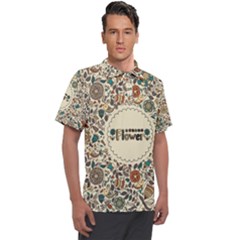 Seamless Pattern With Flower Birds Men s Polo Tee by Pakemis