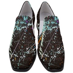 Abstract Colorful Texture Women Slip On Heel Loafers by Pakemis