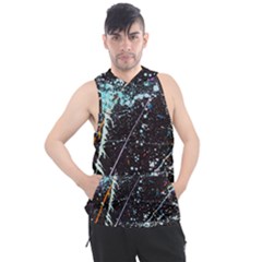 Abstract Colorful Texture Men s Sleeveless Hoodie by Pakemis