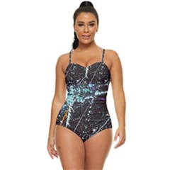 Abstract Colorful Texture Retro Full Coverage Swimsuit by Pakemis