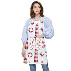 Nautical Seamless Pattern Pocket Apron by Pakemis