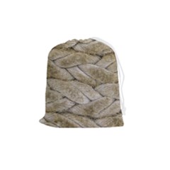 Boat Rope Close Up Texture Drawstring Pouch (medium) by dflcprintsclothing