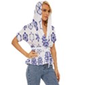 Various Types Of Snowflakes Lightweight Drawstring Hooded Top View3