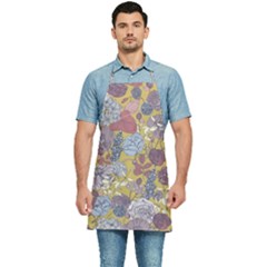 Floral Seamless Pattern With Flowers Vintage Background Colorful Illustration Kitchen Apron by Pakemis