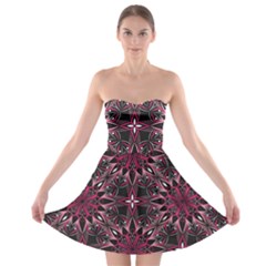 Seamless-pattern-with-flowers-oriental-style-mandala Strapless Bra Top Dress by Pakemis