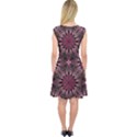 Seamless-pattern-with-flowers-oriental-style-mandala Capsleeve Midi Dress View2