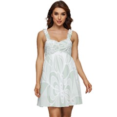 Blue Zendoodle Ruffle Strap Babydoll Chiffon Dress by Mazipoodles