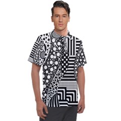 Black And White Men s Polo Tee by gasi