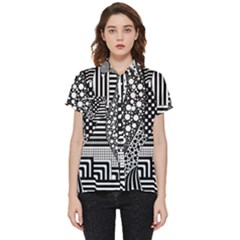Black And White Short Sleeve Pocket Shirt by gasi