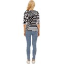 Black and white Lightweight Drawstring Hooded Top View4