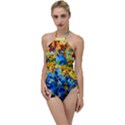 Abstract art Go with the Flow One Piece Swimsuit View1