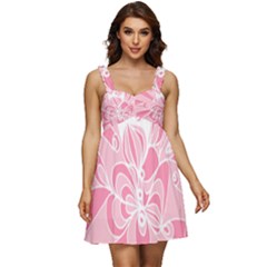 Pink Zendoodle Ruffle Strap Babydoll Chiffon Dress by Mazipoodles