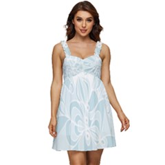 Blue 2 Zendoodle Ruffle Strap Babydoll Chiffon Dress by Mazipoodles