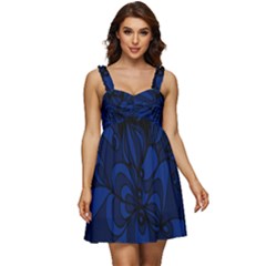 Blue 3 Zendoodle Ruffle Strap Babydoll Chiffon Dress by Mazipoodles