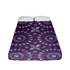 Kaleidoscope Plum Fitted Sheet (full/ Double Size) by Mazipoodles
