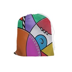Modern Art Drawstring Pouch (large) by gasi