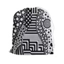 Black and white design Drawstring Pouch (2XL) View1