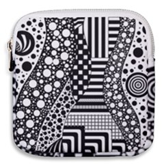 Black And White Design Mini Square Pouch by gasi
