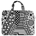 Black and white design MacBook Pro 16  Double Pocket Laptop Bag  View1