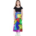 Colorful abstract art Kids  Flared Maxi Skirt View1