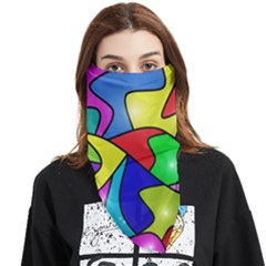 Colorful Abstract Art Face Covering Bandana (triangle) by gasi