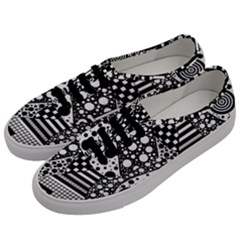 Black And White Design Men s Classic Low Top Sneakers by gasi