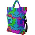 Colorful Design Fold Over Handle Tote Bag View2