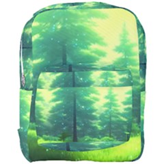Anime Forrest Nature Fantasy Sunset Trees Woods Full Print Backpack by Uceng