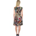 Background Embroidery Pattern Stitches Abstract Capsleeve Midi Dress View2