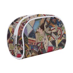 Background Embroidery Pattern Stitches Abstract Make Up Case (small) by Uceng