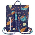 Space Galaxy Planet Universe Stars Night Fantasy Flap Top Backpack View3