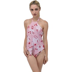Background Graphic Beautiful Wallpaper Art Go With The Flow One Piece Swimsuit by Uceng