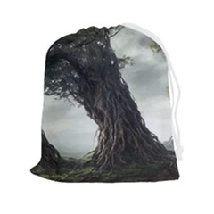 Trees Forest Woods Drawing Fantasy Dream Drawstring Pouch (2xl) by Uceng