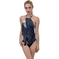 Trees Forest Woods Drawing Fantasy Dream Go With The Flow One Piece Swimsuit by Uceng