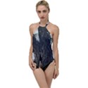 Trees Forest Woods Drawing Fantasy Dream Go with the Flow One Piece Swimsuit View1