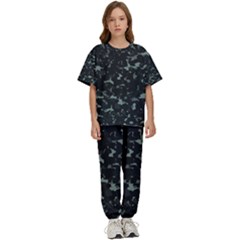 Pattern Texture Army Military Background Kids  Tee And Pants Sports Set by Uceng
