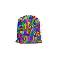Colorful Stylish Design Drawstring Pouch (small) by gasi