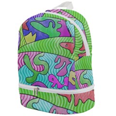 Colorful Stylish Design Zip Bottom Backpack by gasi