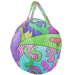 Colorful Stylish Design Giant Round Zipper Tote by gasi