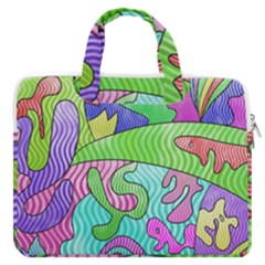 Colorful Stylish Design Macbook Pro 16  Double Pocket Laptop Bag  by gasi