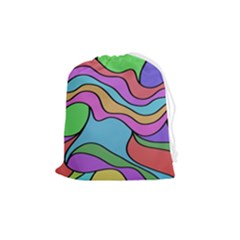 Colorful Stylish Design Drawstring Pouch (medium) by gasi