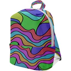 Colorful Stylish Design Zip Up Backpack by gasi