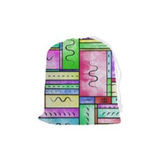 Colorful Stylish Design Drawstring Pouch (medium) by gasi
