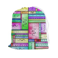 Colorful Stylish Design Drawstring Pouch (2xl) by gasi