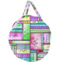 Colorful Stylish design Giant Round Zipper Tote View2