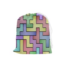 Colorful Stylish Design Drawstring Pouch (large) by gasi