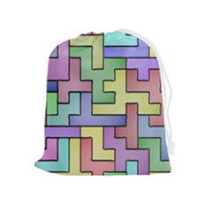 Colorful Stylish Design Drawstring Pouch (xl) by gasi