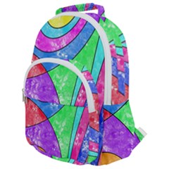 Colorful Stylish Design Rounded Multi Pocket Backpack by gasi