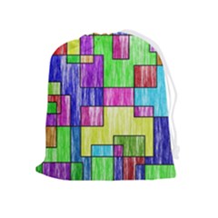 Colorful Stylish Design Drawstring Pouch (xl) by gasi